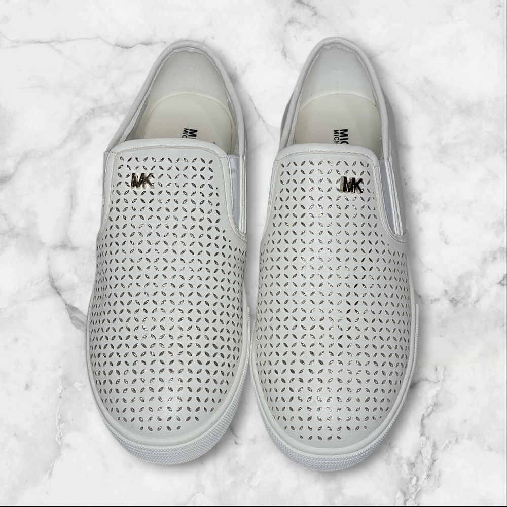 Michael Kors Youth Size 4, White/Gold - Picture 4 of 5